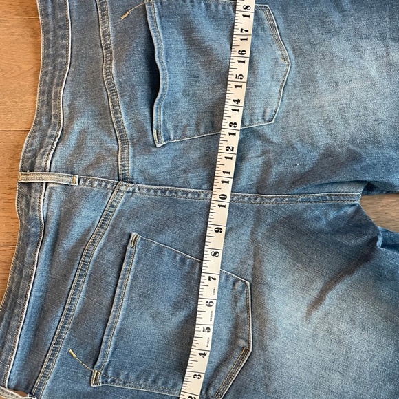 high rise flare crop blue jeans for women plus size 14/32W - Picture 10 of 10